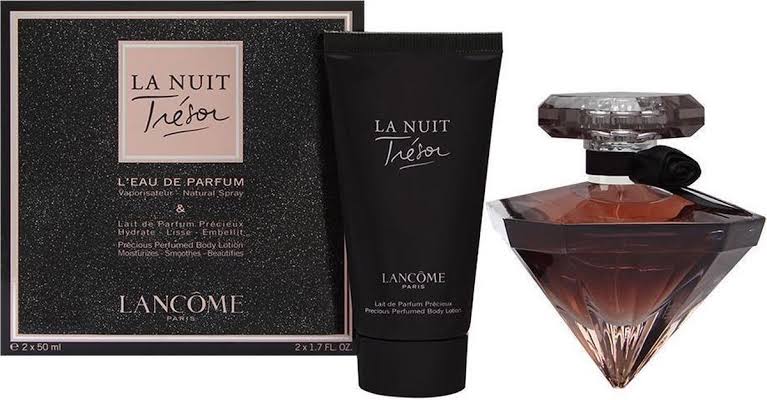 Coffret Lancôme-La Nuit Trésor-Eau de Parfum-50ml+Lait Précieux (Hydrate-Lisse-Embellit)