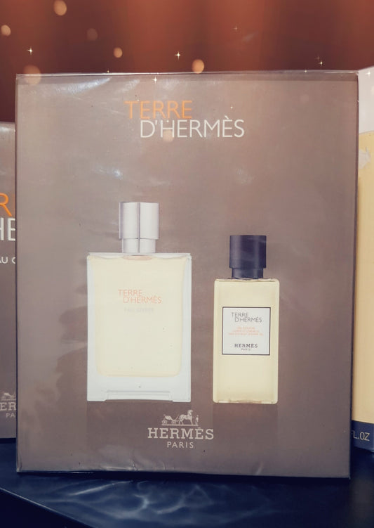 Coffret Terre D'Hermès-Eau Givrée-Eau de Parfum-100ml+Gel douche 80ml