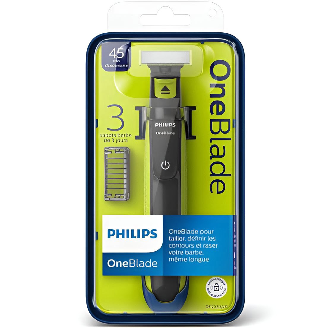 Philips-Oneblade-Rasoir Électrique,Tondeuse Visage,1 Lames,3 Sabots