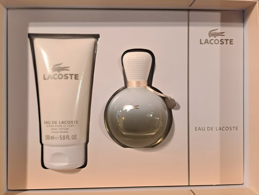Coffret LACOSTE-Eau de Lacoste Femme-90ml+Lait 100ml