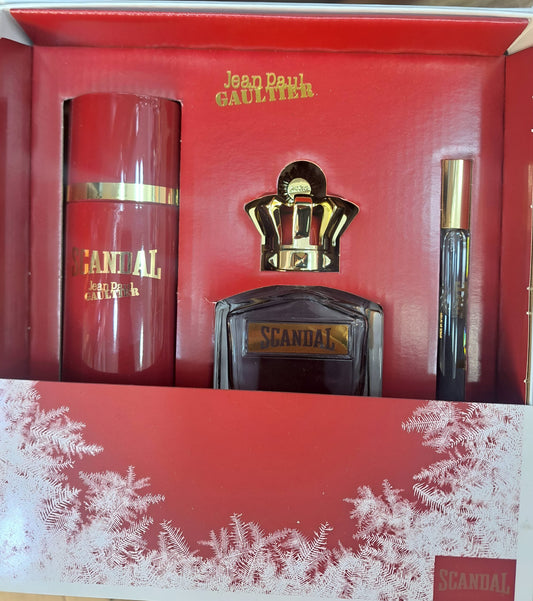 Coffret-Jean Paul Gaultier-L’Eau de Toilette Scandal-100Ml (03 produits)