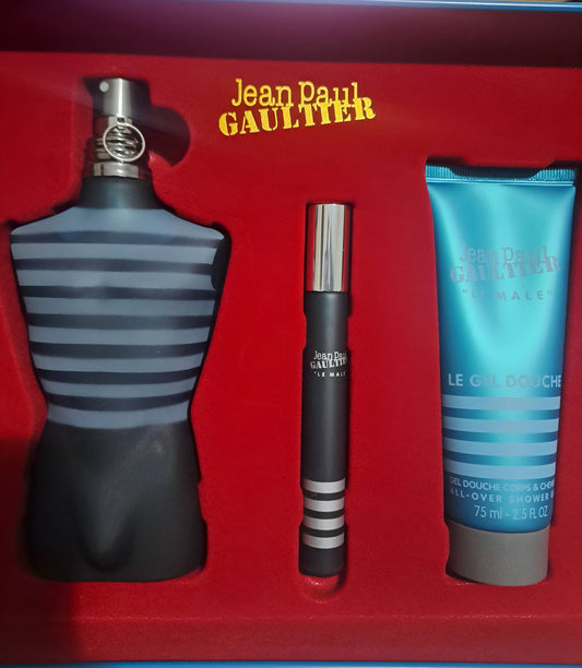 Coffret-JEAN PAUL GAULTIER-Le Male-Eau de Toilette 125ml+Gel Douche75ml+EDT10ml