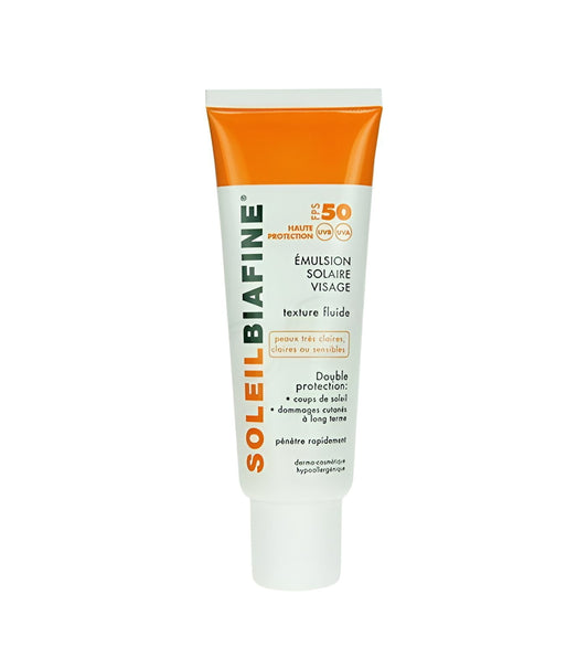 SoleilBiafine-SPF50-Emulsion Solaire Visage-50ml