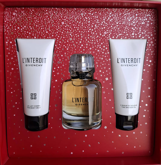 Coffret Givenchy-L’Interdit-Eau de Parfum-80ml+Lait Corps 75ml+Huile de Douche 75ml